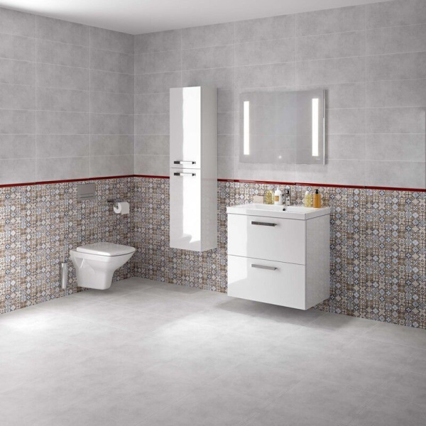 Зеркало Cersanit LED 020 base 80x60 с подсветкой прямоугольное Ecom, KN-LU-LED020*80-b-Os