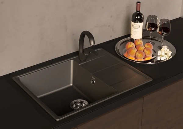 Кухонная мойка Ulgran Quartz Prima 650-08, космос