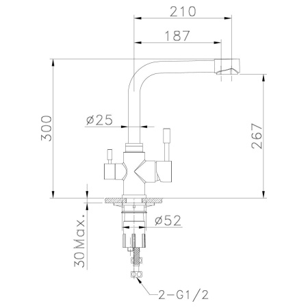 Смеситель Lemark Expert LM5061S для кухни с подключением к фильтру с питьевой водой