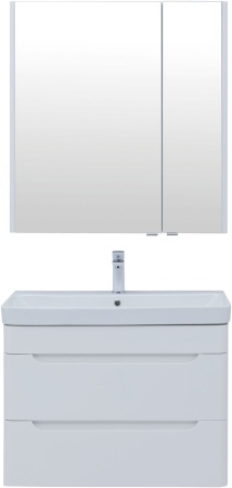 Мебель для ванной Aquanet София 80 белый глянец (2 ящика)