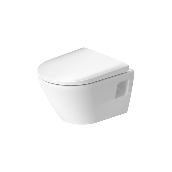 Duravit D-Neo Унитаз подвесной 37x48 см, безободковый, в комплекте с сиденьем 0021690000, цвет: белый 45870900A1 (2587090000+0021690000)