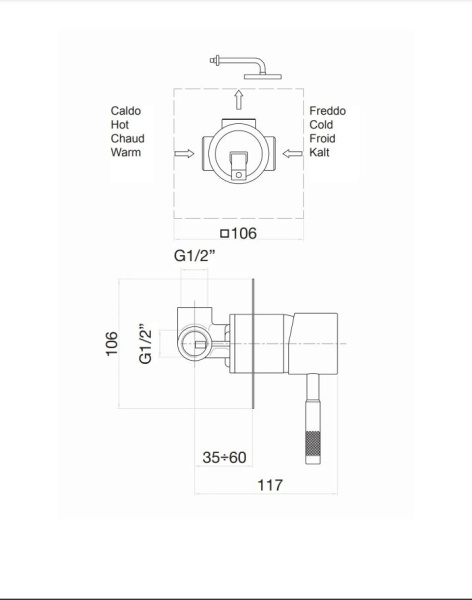 Смеситель для душа Fiore Xenon 44NN7515, черный