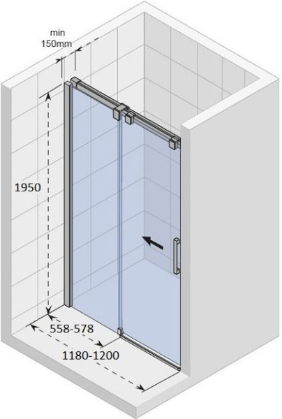 Душевая дверь Riho Ocean O104 120 GU0202100