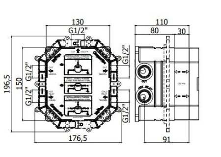 Скрытая монтажная часть для смесителя Paffoni COMPACT BOX CPBOX001