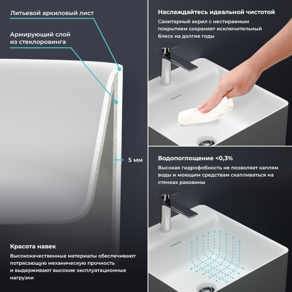 Напольная раковина для ванной Wellsee Pure BY Wellsee 230715000