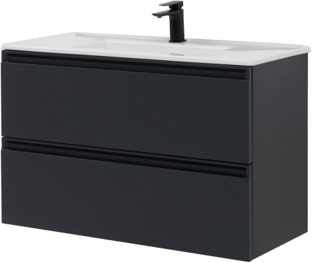 Тумба с раковиной Allen Brau Eclipse 100 1.E1003.AM антрацит матовый