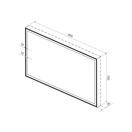 Зеркало с фронтальной LED-подсветкой Wellsee 7 Rays' Spectrum 172201320