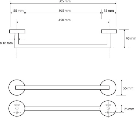 Полотенцедержатель Bemeta Graphit 156204022