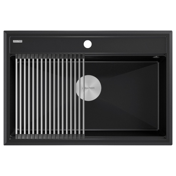 Мойка STEPIA 80, IT-GRANIT, PM117551-BLM, черный, 750х510, Paulmark