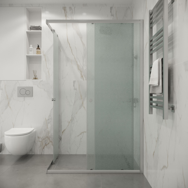 Душевое ограждение Niagara Eco NG-1012-14QMT (120х80х190) прямоугольник,раздвижное,хром,стекло матовое