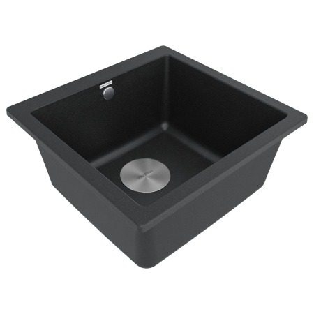 Мойка GERA 50, IT-GRANIT, PM104546-BL, черный гранит, 445х460, подст. мон. Paulmark