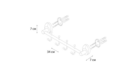 Планка 4 крючка Fixsen Europa FX-21805-4