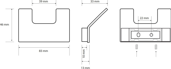 Крючок для полотенец Bemeta Nero 135106030