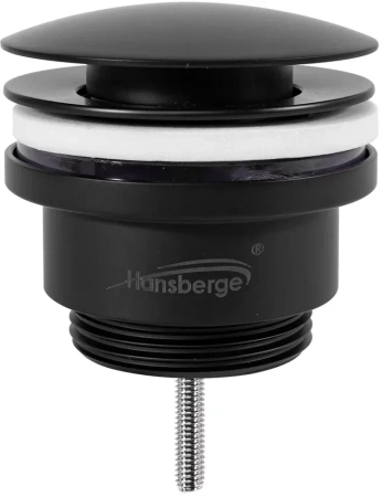 Донный клапан для раковины Hansberge H107 Черный матовый