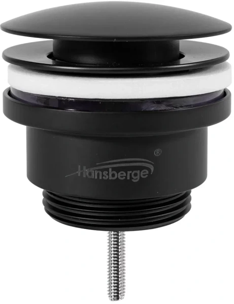 Донный клапан для раковины Hansberge H107 Черный матовый