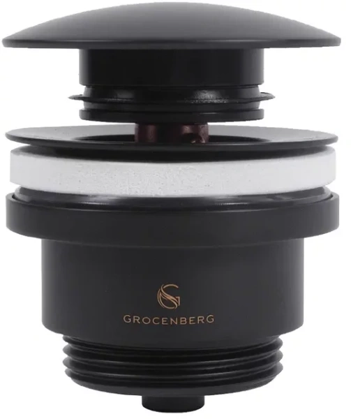 Донный клапан для раковины Grocenberg GB106 Черный матовый