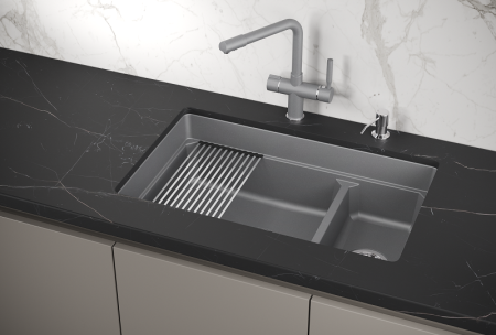 Мойка для кухни Granula Kitchen Space 7304U алюминиум, 73х45,5 см, прямоугольная