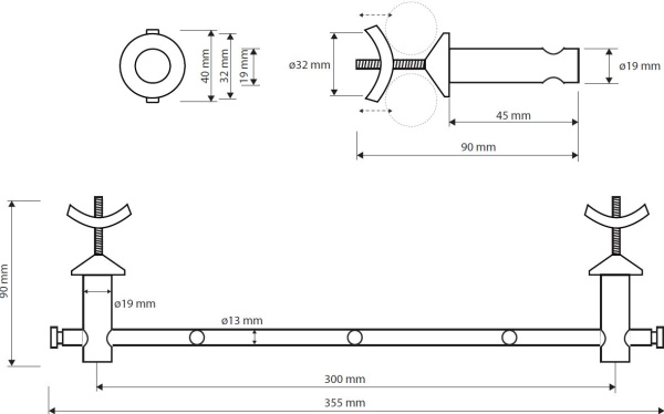 Крючок для полотенец Bemeta Rawell 134504222