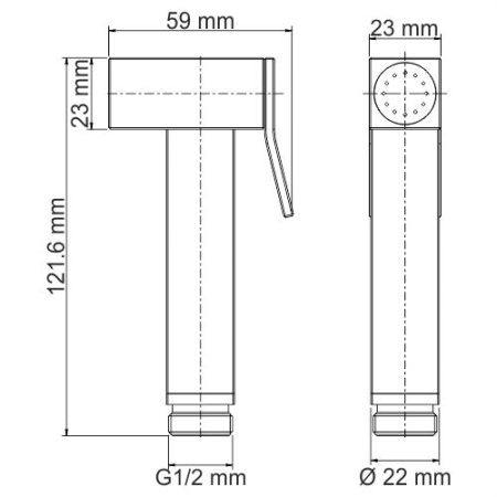 Гигиеническая лейка WasserKRAFT Exter A138