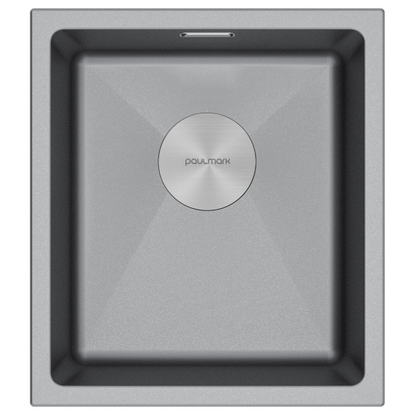 Мойка LUMI 41UNI, IT-GRANIT, LU41-GRM, серый металлик, 410х460, Paulmark