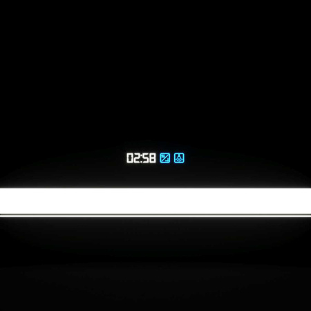Зеркало Vincea LED VLM-2A100-2W  1000x800 c сенсорным выключателем и диммером, часы+антизапотевание