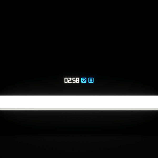 Зеркало Vincea LED VLM-2A100-2W  1000x800 c сенсорным выключателем и диммером, часы+антизапотевание