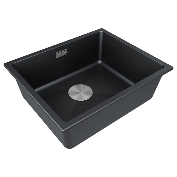 Мойка LUMI 55UNI, IT-GRANIT, LU55-BLM, черный, 555х460, Paulmark