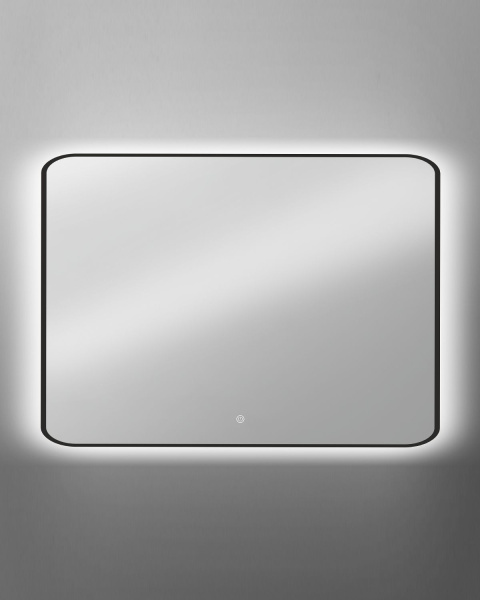 Зеркало Orange Black 100х80 с подсветкой LED, сенсор на зеркале