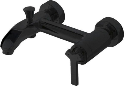 Смеситель для ванны Bravat Waterfall black, черный F673107BM-01