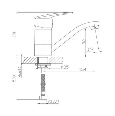 Смеситель для раковины Haiba HB4506-2