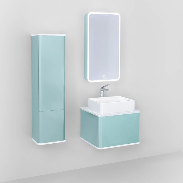Тумба под раковину Jorno Pastel 58 Pas.01.58/P/BL бирюзовый бриз