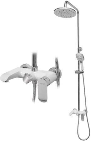 Душевая система Hansberge H5033 Белый хром