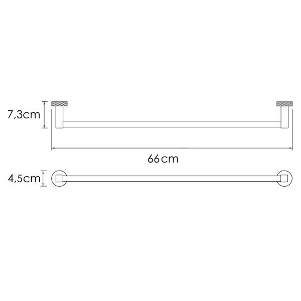 Держатель полотенец одинарный WasserKRAFT Tauber K-64430