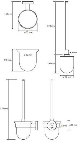 Ершик для унитаза Bemeta Omega 104113017
