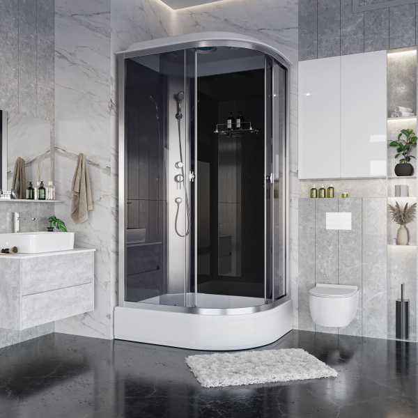 Душ.каб. Niagara Eco E100/40/TN/BK (1000х1000х1950) 4 места