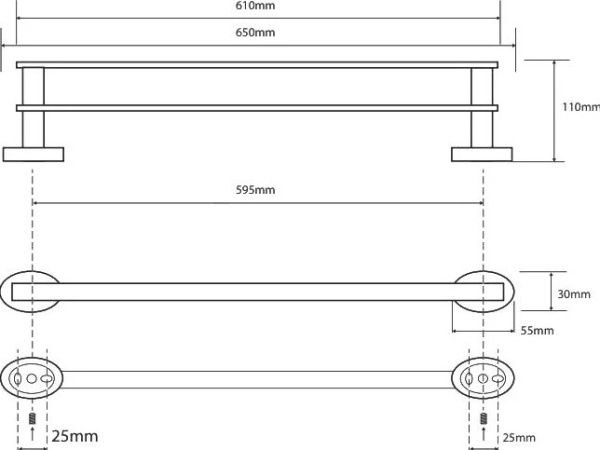 Держатель для полотенец Bemeta Oval 118404051