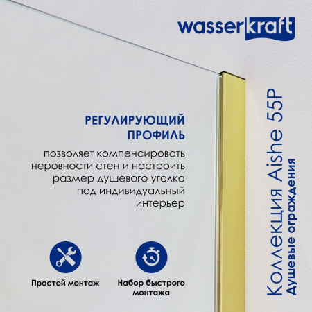 Душевая дверь WasserKRAFT Aisch 55P05