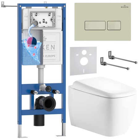 Комплект 6 в 1 RoxenBath StounFix Dual Fresh 968504 (состоит из: 710200, Caspia 410280BG, 530220-02)