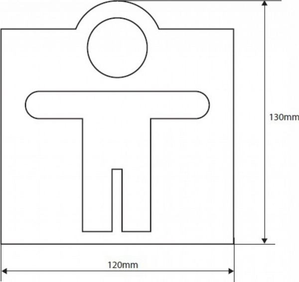 Табличка "Мужской туалет" Bemeta Hotel 111022035