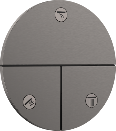 Клапан для скрытой установки Hansgrohe ShowerSelect Comfort S. 15558340. матовый черный хром 15558340