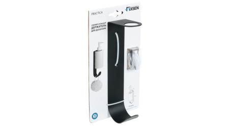 Держатель для дозатора с крючком, черный, Fixsen Practica FX-800A