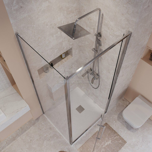 Душевое ограждение Niagara Nova NG-66-10A-A90-34 (100*90*195) прямоугольник, двери распашные