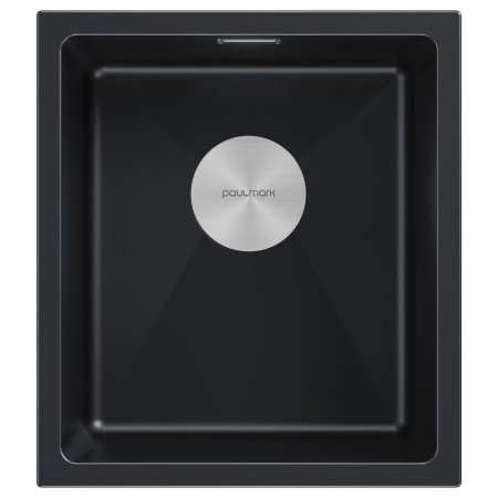 Мойка LUMI 41UNI, IT-GRANIT, LU41-BLM, черный, 410х460, Paulmark