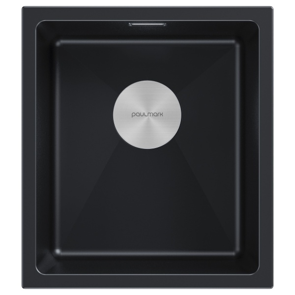 Мойка LUMI 41UNI, IT-GRANIT, LU41-BLM, черный, 410х460, Paulmark