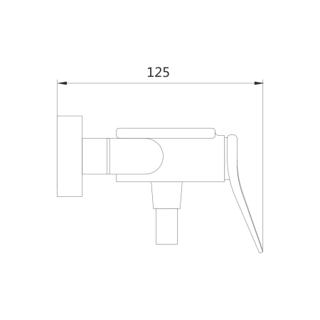 Смеситель для душа Shevanik S4716H, черный
