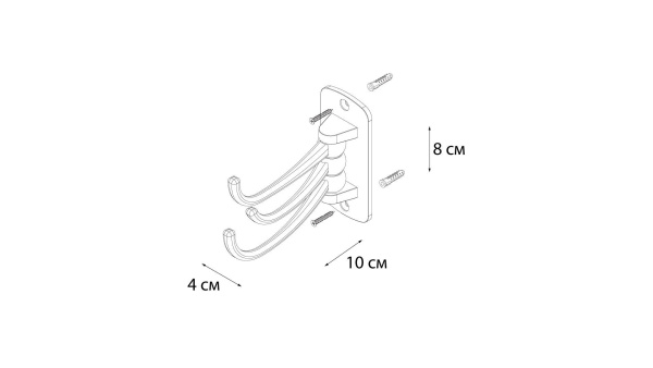Крючок поворотный тройной Fixsen FX-505C