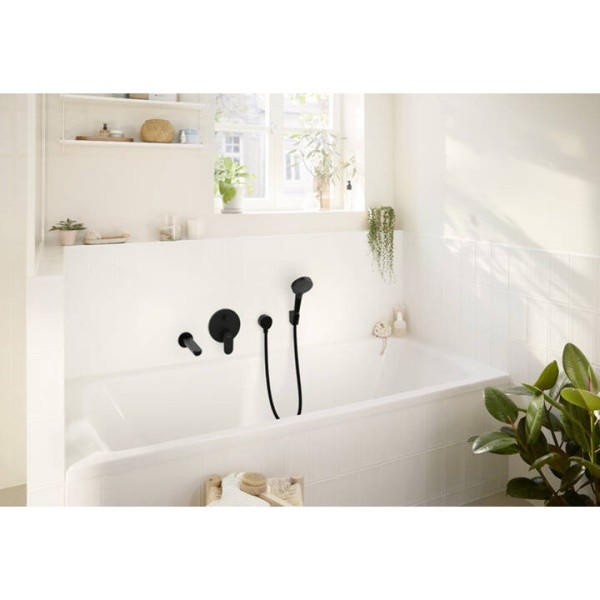 Hansgrohe Rebris S Встраиваемый смеситель для ванны черный матовый 72466670