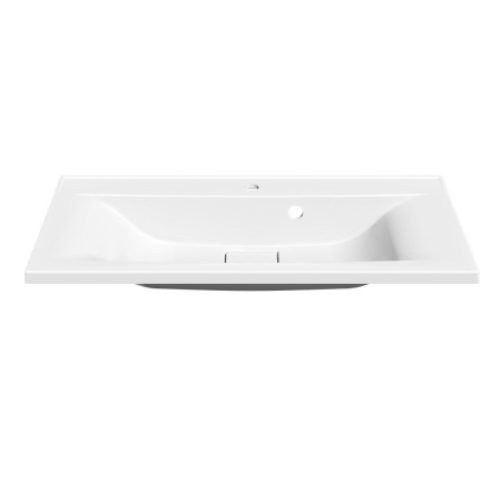 Тумба Vincea Mia 900 подвесная, 2 выкатных ящика soft close, G.White с умывальником VCB-3M900W из искусственного камня, цвет белый