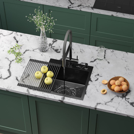 Кухонная мойка Roxen Simple 45 PVD (графит)