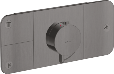 Термостат для 3 потребителей. Axor One. скрытого монтажа. шлифованный черный хром 45713340